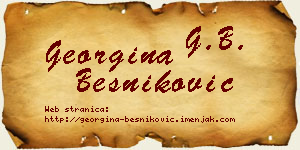 Georgina Besniković vizit kartica
